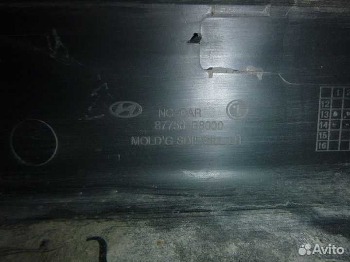 Накладка на порог левая hyundai santa FE 2012