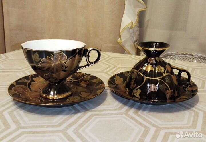 Yamasen gold collection 24ct Чайная пара фарфор