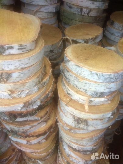 Березовые спилы для декора интерьера