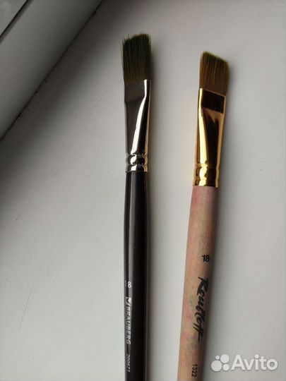 2 кисти 18 номер синтетика