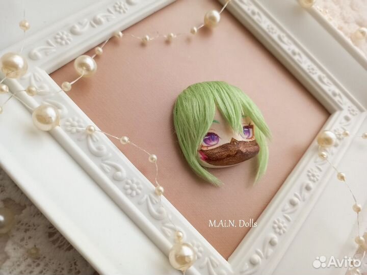 Аниме значок брошь Геншин Импакт Куки Синобу