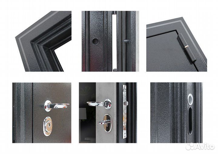 Двери входные в наличии «Спарта с зеркалом бетон»