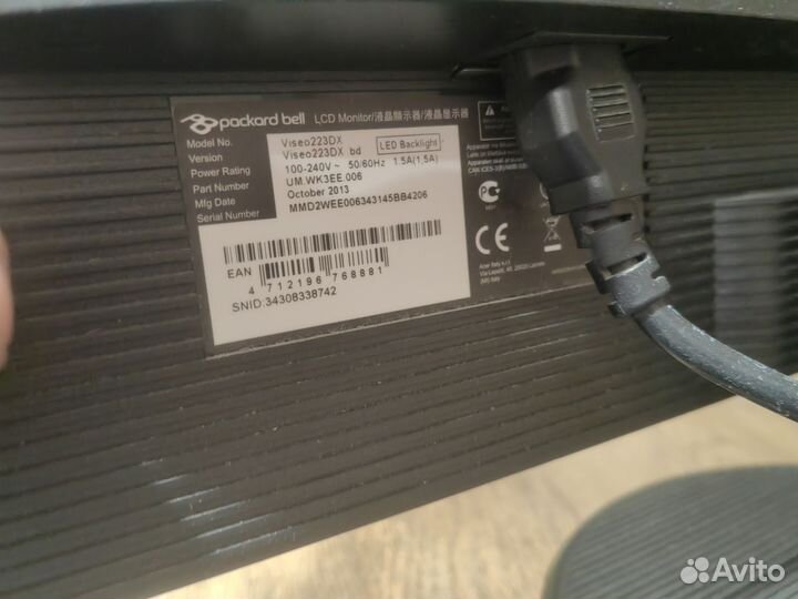 Монитор packard bell Viseo223ex bd