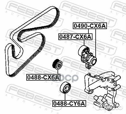 Ролик обводной mitsubishi lancer CY 2007