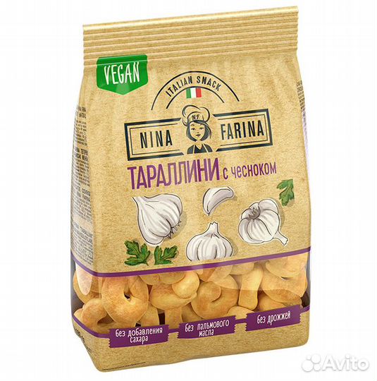 Тараллини Nina Farina с Чесноком Нина Фапина