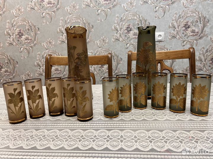 Графин со стаканами Богемия