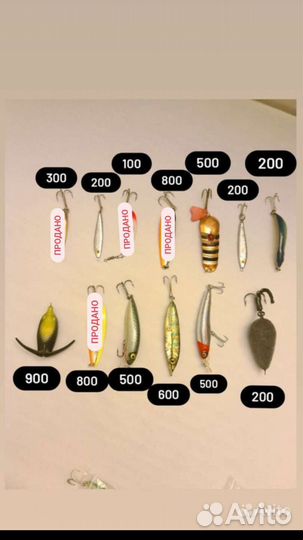 Воблеры (оригинал) и другие блесна. спиннинг