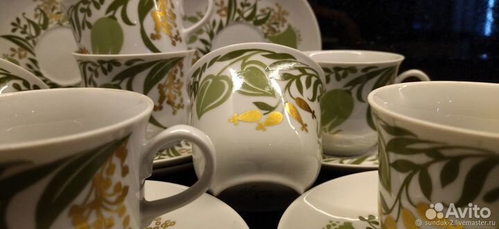 Чайно-кофейная пара 180 мл.,фарфор, германия ГДР н