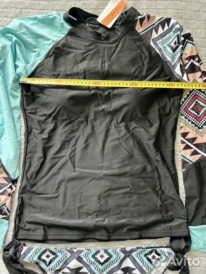 Купальник с рашгардом мама+дочка family look