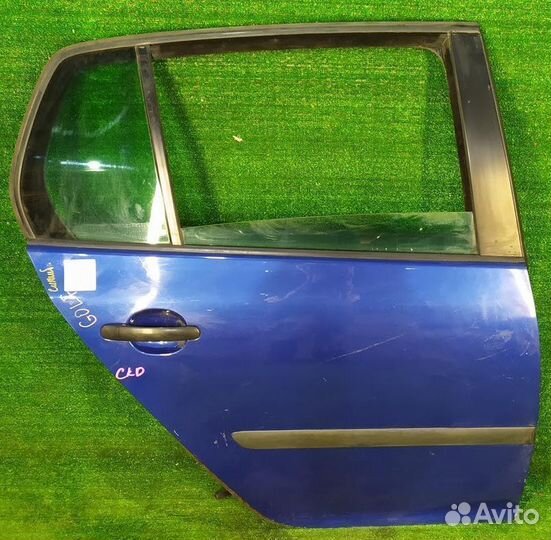 Дверь боковая Volkswagen Golf (V) 03-08 RR синяя с