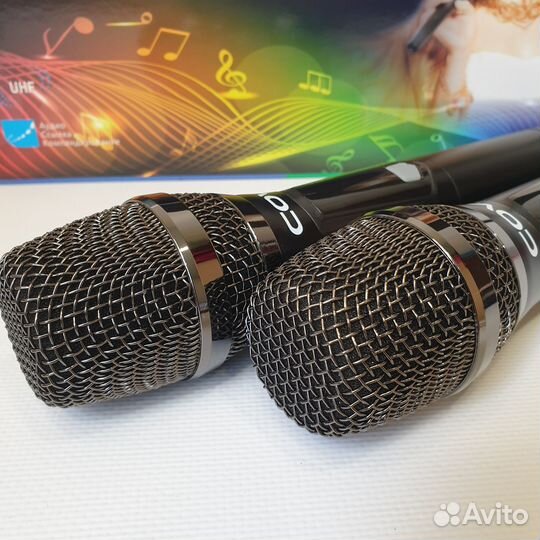 Караоке-система с двумя беспроводными микрофонами