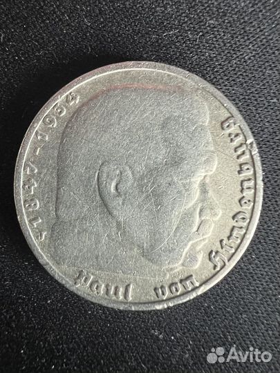 Монета 5 марок 1935 год J