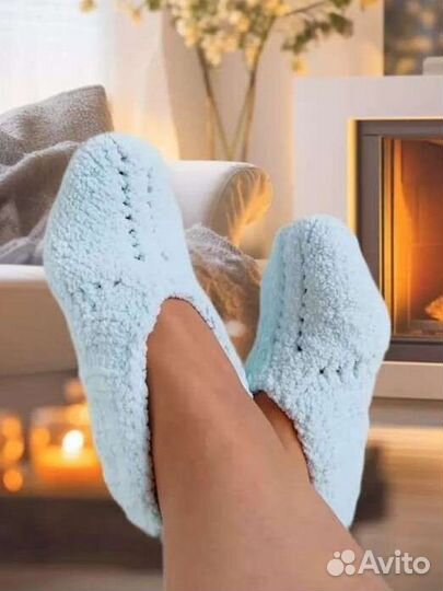 Набор для вязания домашних носочков с пряжей