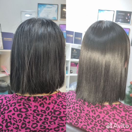 Кератиновое выпрямление волос