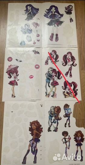 Наклейки Монстер Хай, Мстители, Винкс и другие