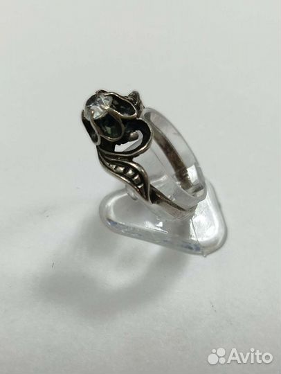 Кольцо серебро 875 СССР со звездой