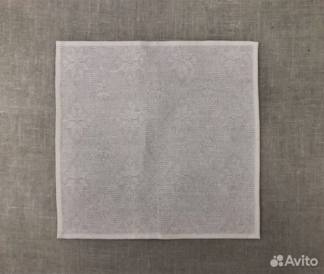 Салфетка сервировочная квадратная 32х33см -№3, лен