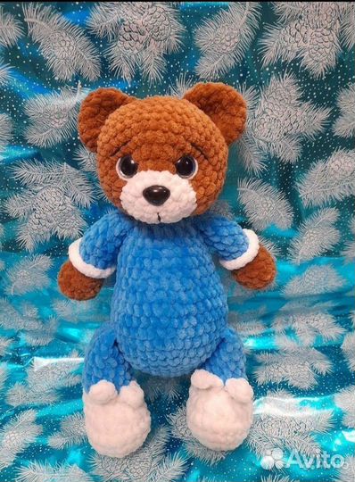 Плюшевый мишка ручной работы для детей (в пижаме)