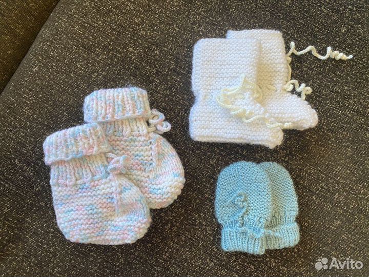 Пинетки для малышей вязаные