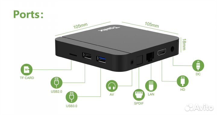 Смарт тв приставка Tanix W2 Amlogic S905W2 Андроид