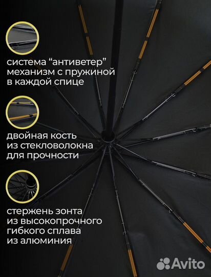 Зонт автомат антиветер 12 спиц