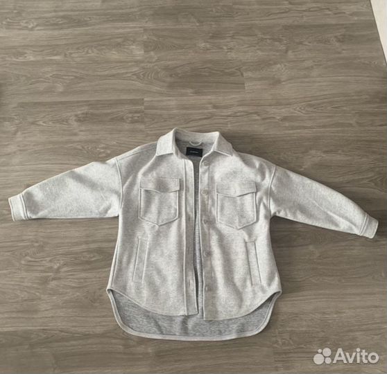 Куртка рубашка теплая женская stradivarius 48 50