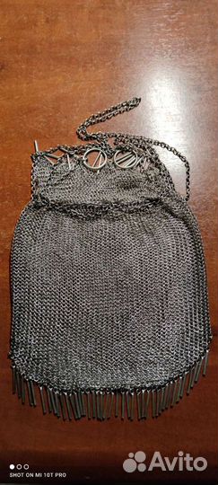 Старинная серебряная сумочка в идеальном состояние