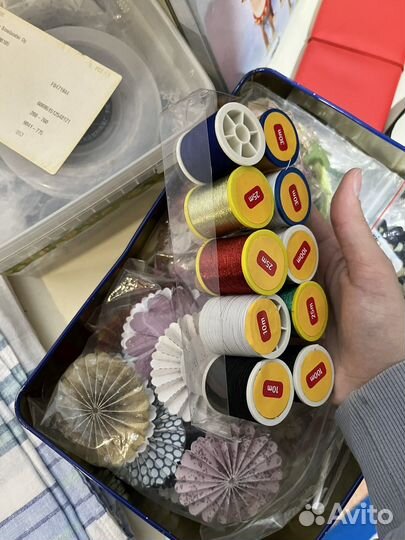 Сумка с для творчества и с бумагой для рукоделия