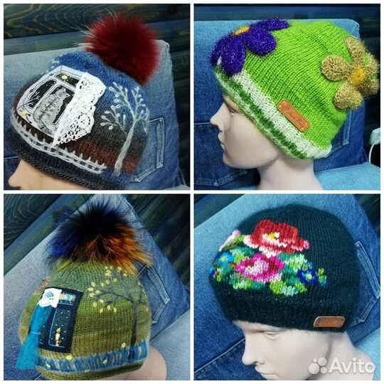 Шапки вязанные