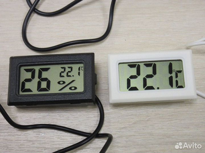 Цифровой термометр с ЖК экраном, выносной датчик