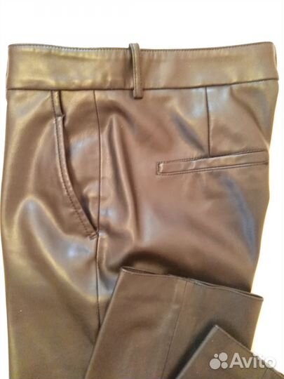 Кожаные брюки zara s
