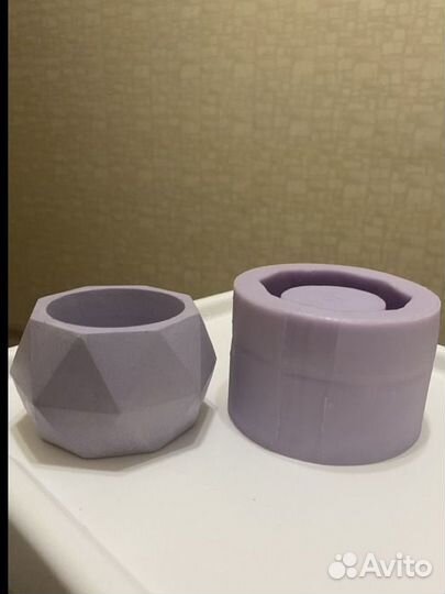 Молды 4 шт силиконовые для кашпо или подсвечника