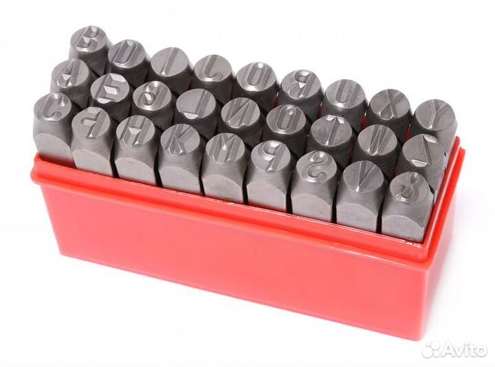 Набор штампов буквенных 4мм, 27пр., в пластиковом