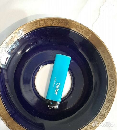 Кофейник и блюдце. Кобальт. СССР