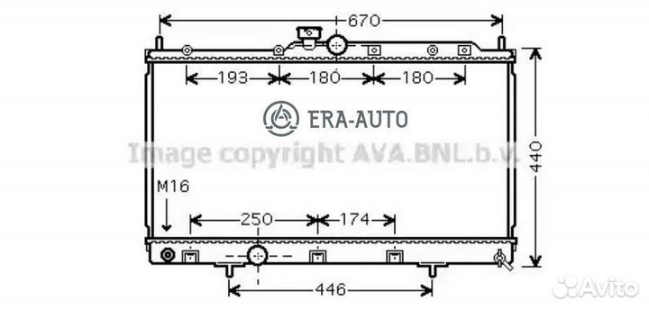 AVA MT2198 Радиатор, охлаждение двигател