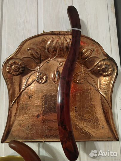 Винтажный набор для кухни,совок и щетка для уборки