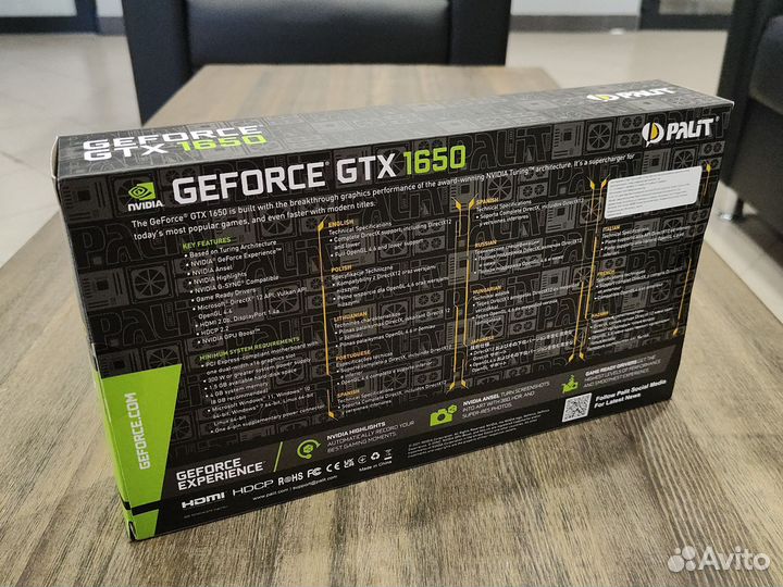 Palit Gamin Pro GTX 1650 4 Gb Гарантия