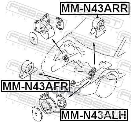 Опора двигателя задняя mitsubishi RVR 91-97, SP