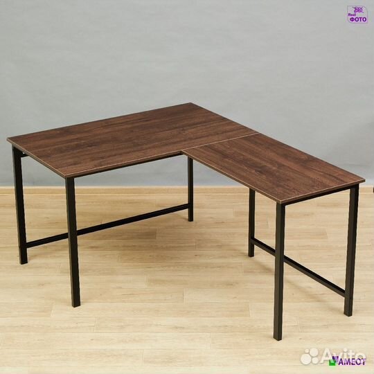 Угловой стол Даврит 1Д дуб апрельский шоколадный