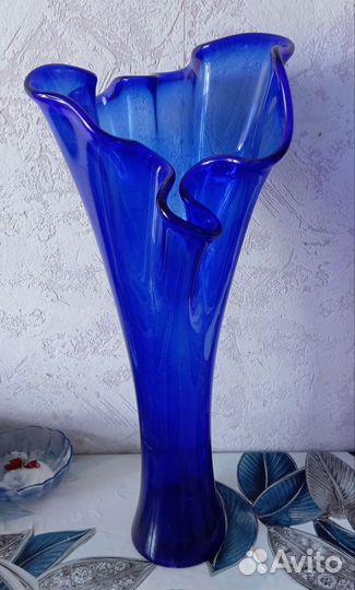 Ваза для цветов цветное стекло