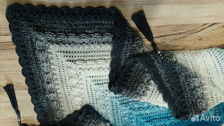 Бактус, минишаль, шейный платок ручной работы