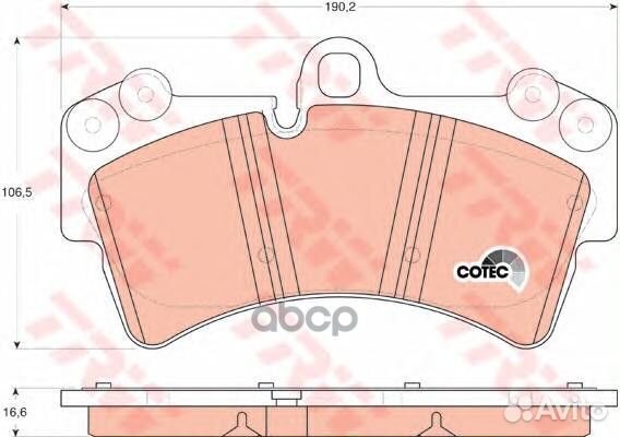 Колодки передние Audi Q7 (4L), Vw touareg (7L)