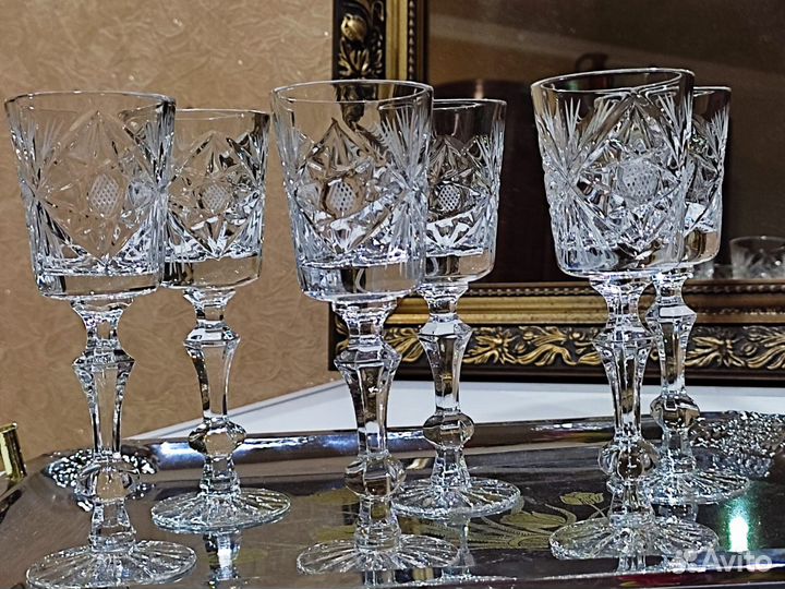 Рюмки, Бокалы хрусталь Югославия, СССР