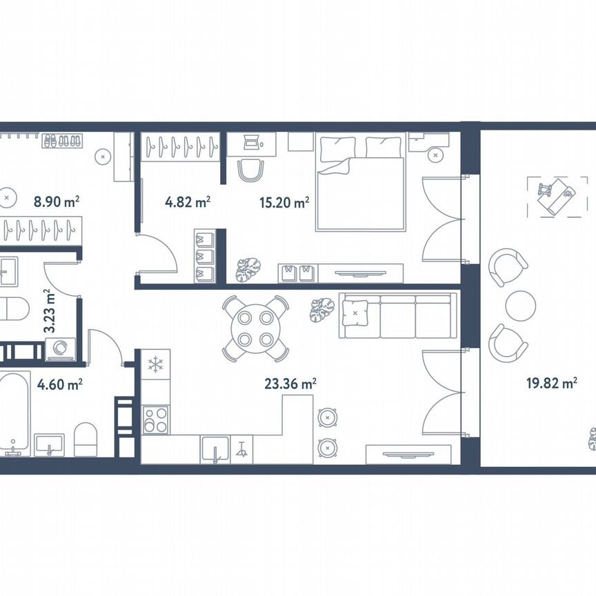 1-к. квартира, 66,1 м², 3/11 эт.