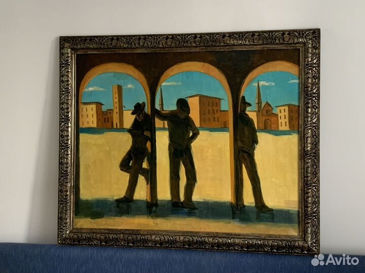 Картина холст масло в раме «Где-то в Италии»90х110