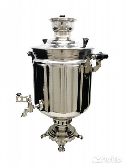 Новый тульский самовар дровяной 9л завод Штамп зшв