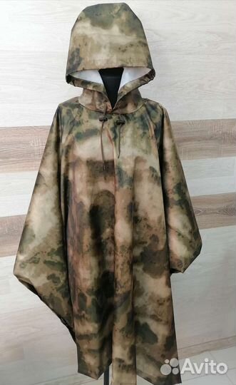 Дождевик пончо мох
