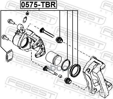 0575-TBR ремкомплект заднего суппорта Mazda CX