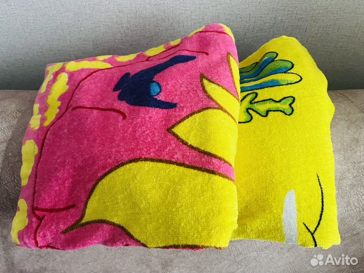 Полотенце-накидка пончо детское