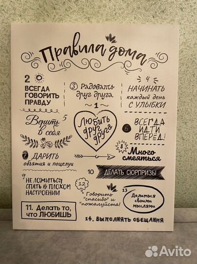 Правила дома. Картина. Холст